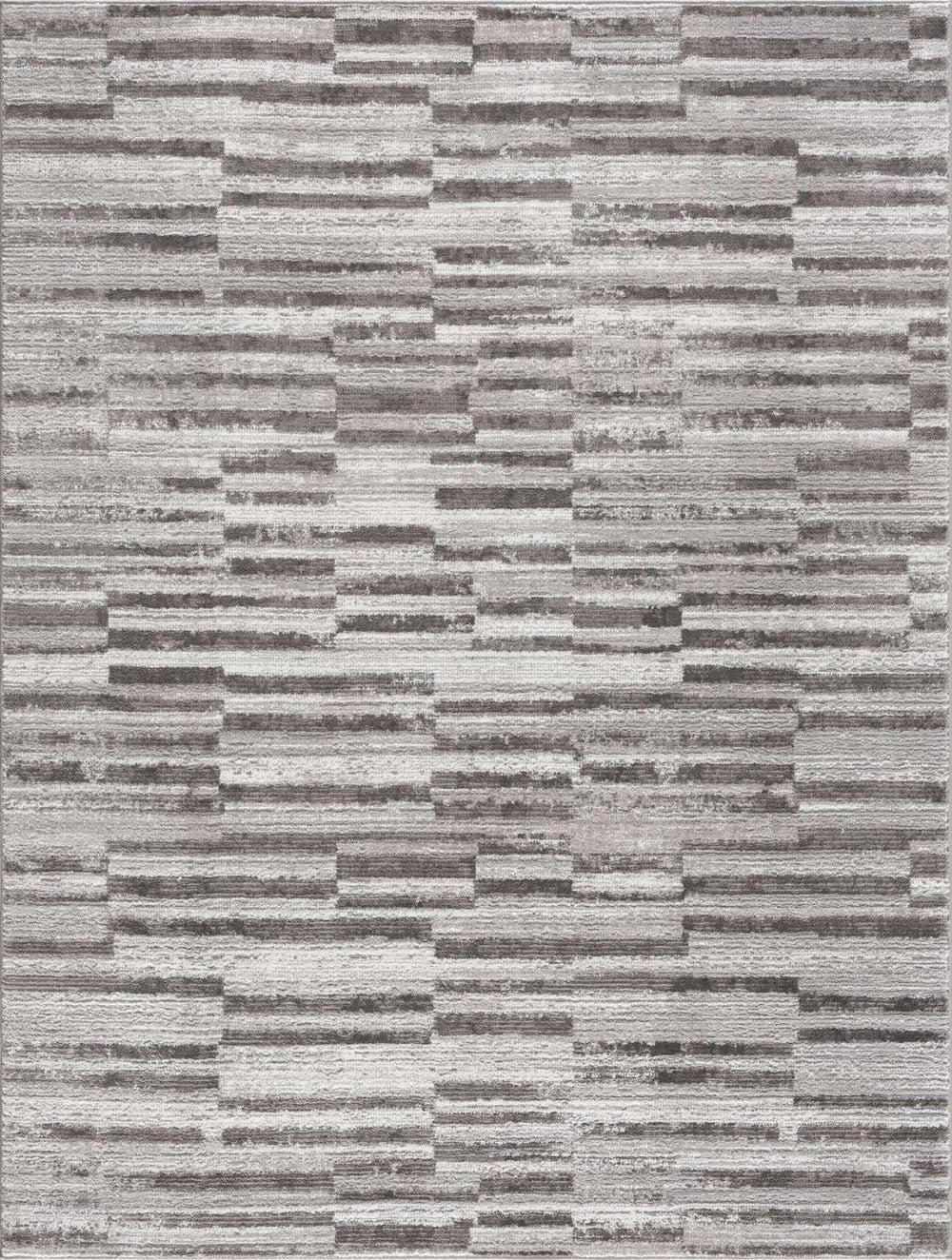 Arissa Modern Stripe Pattern Gray and Silver Rug - The Rug Decor