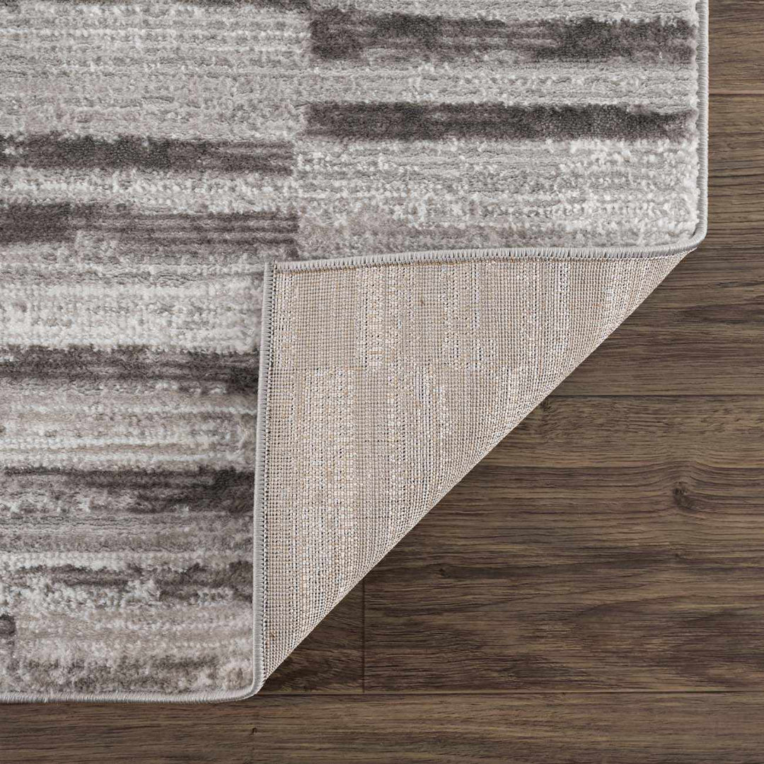 Arissa Modern Stripe Pattern Gray and Silver Rug - The Rug Decor