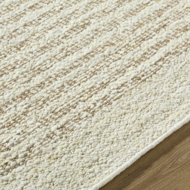 Arlais Hand Woven Striped Ivory And Beige Rug - The Rug Decor