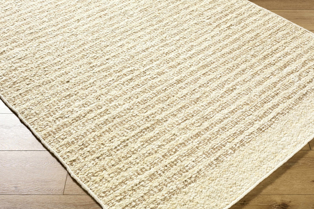 Arlais Hand Woven Striped Ivory And Beige Rug - The Rug Decor