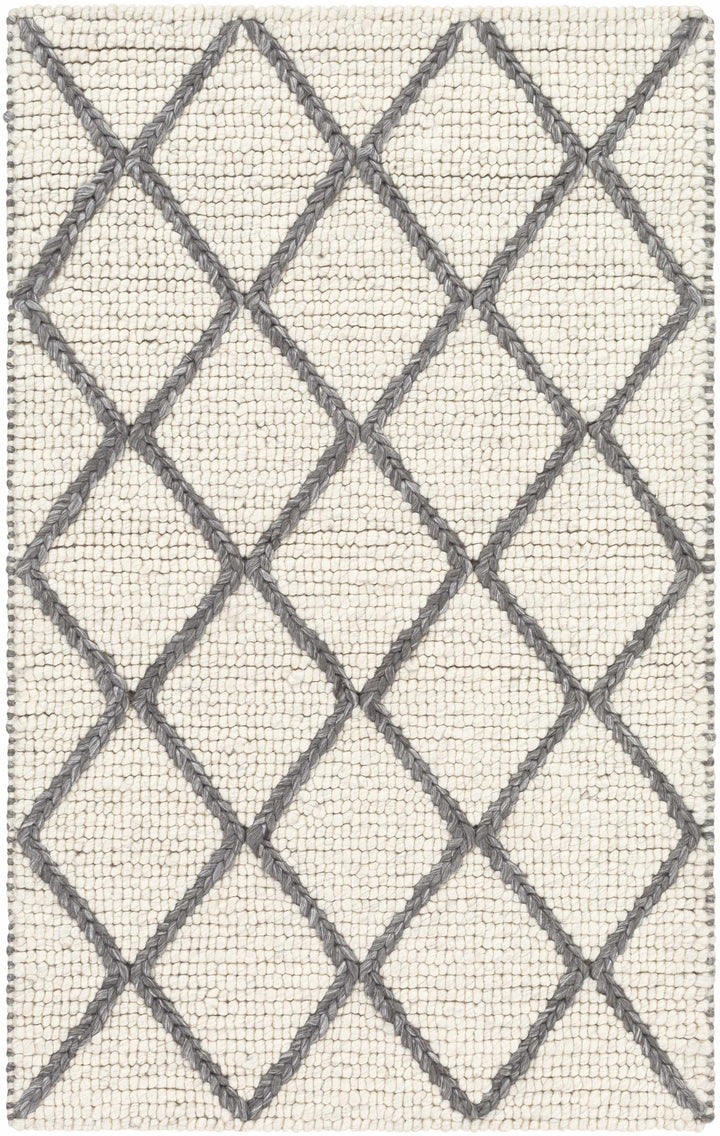 Arlesey Modern Geometrical Design Ivory Hand Woven Area Rug