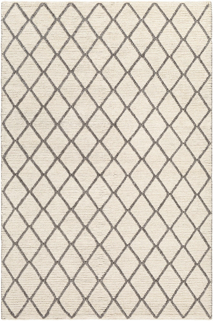 Arlesey Modern Geometrical Design Ivory Hand Woven Area Rug