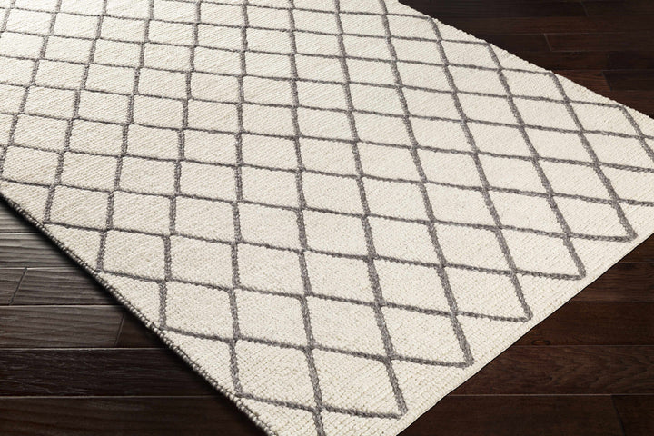 Arlesey Modern Geometrical Design Ivory Hand Woven Area Rug