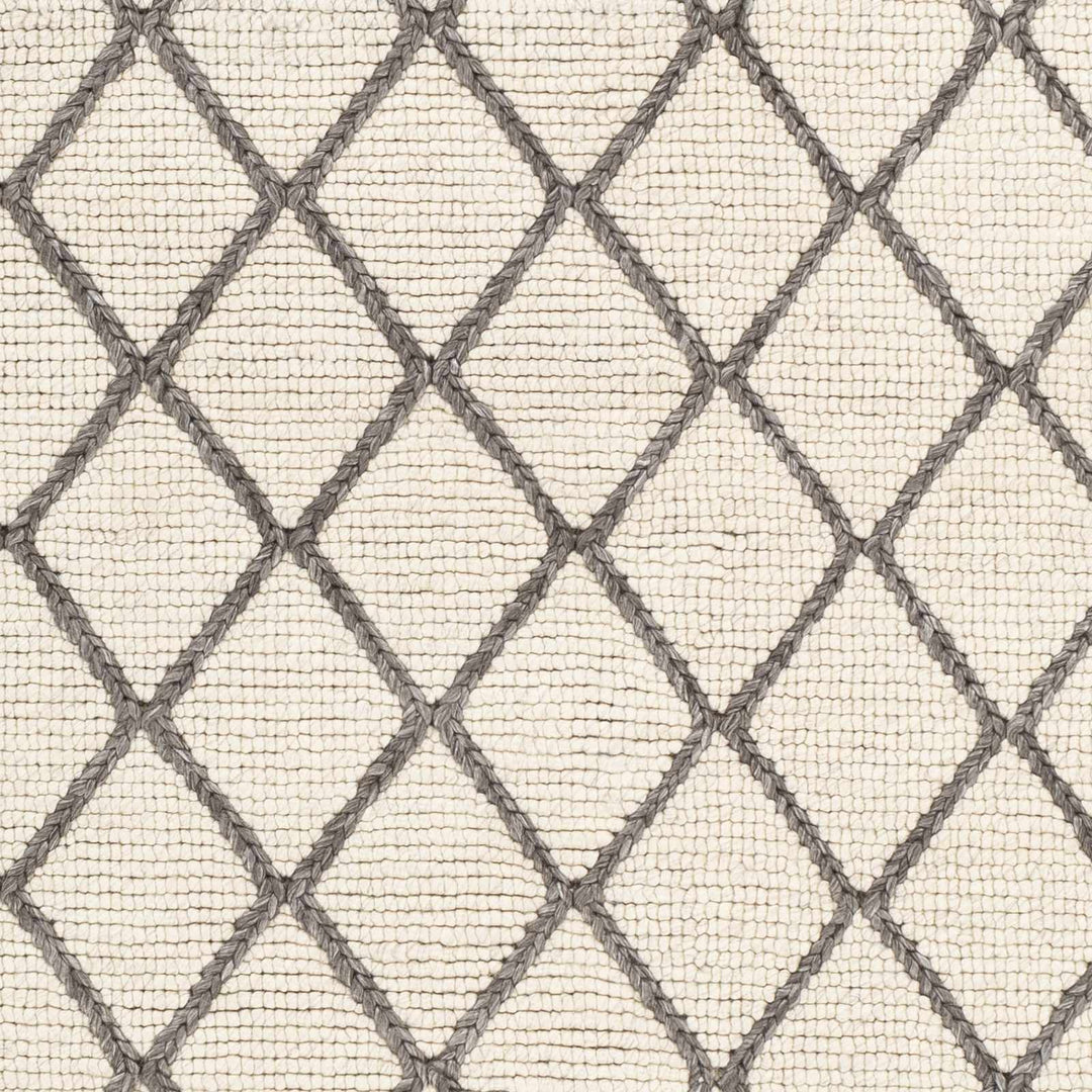 Arlesey Modern Geometrical Design Ivory Hand Woven Area Rug