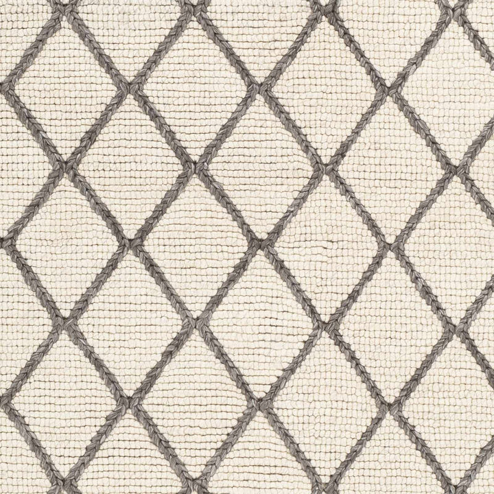 Arlesey Modern Geometrical Design Ivory Hand Woven Area Rug