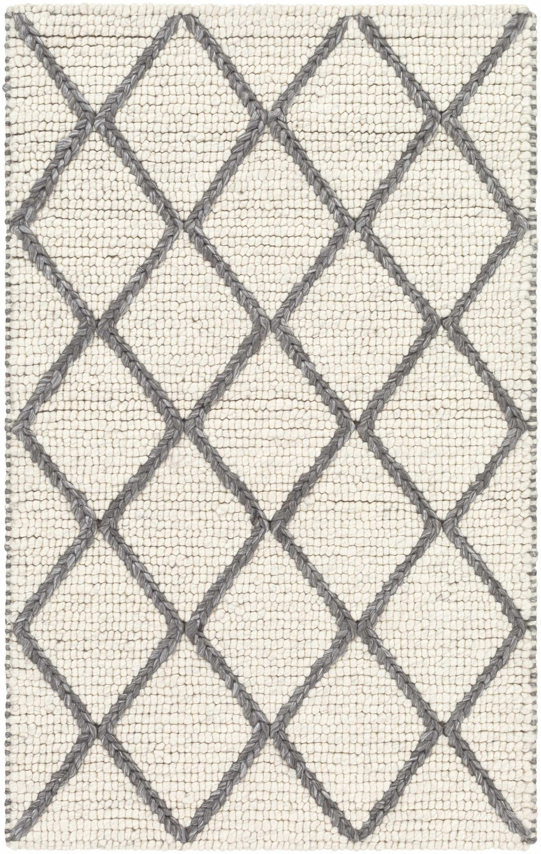 Arlesey Modern Geometrical Design Ivory Hand Woven Area Rug - The Rug Decor