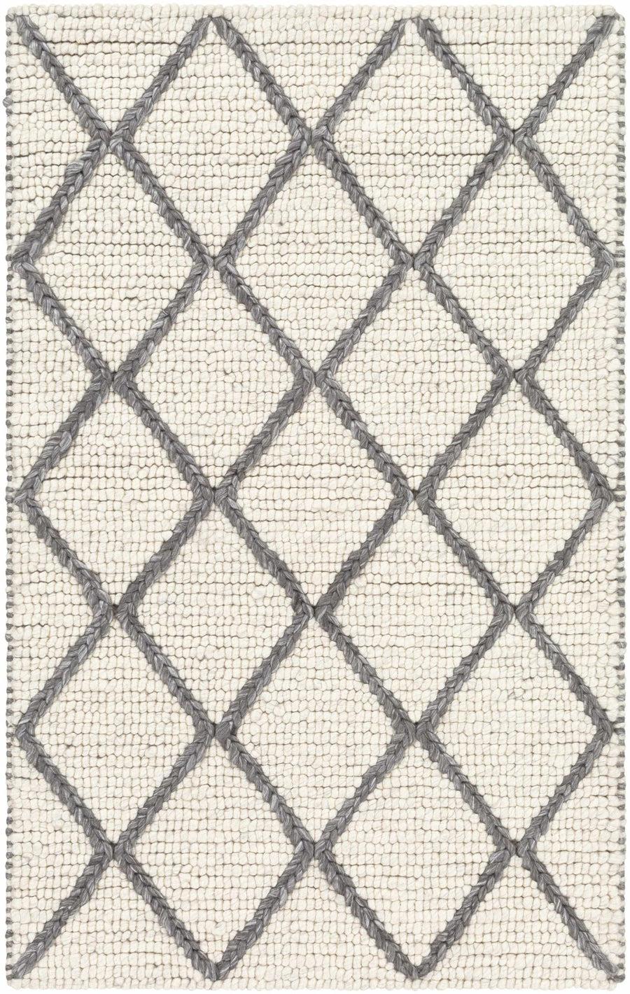Arlesey Modern Geometrical Design Ivory Hand Woven Area Rug - The Rug Decor