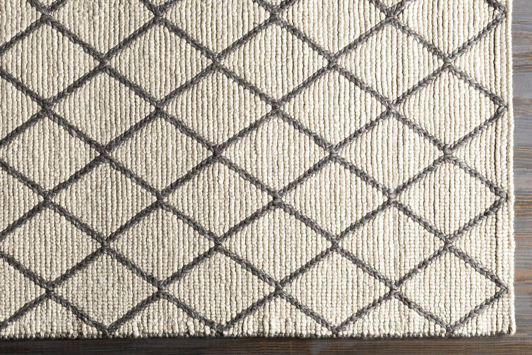 Arlesey Modern Geometrical Design Ivory Hand Woven Area Rug - The Rug Decor