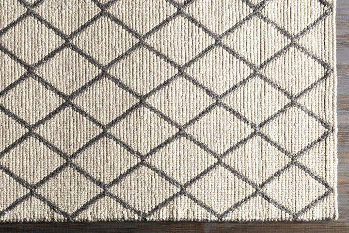 Arlesey Modern Geometrical Design Ivory Hand Woven Area Rug - The Rug Decor