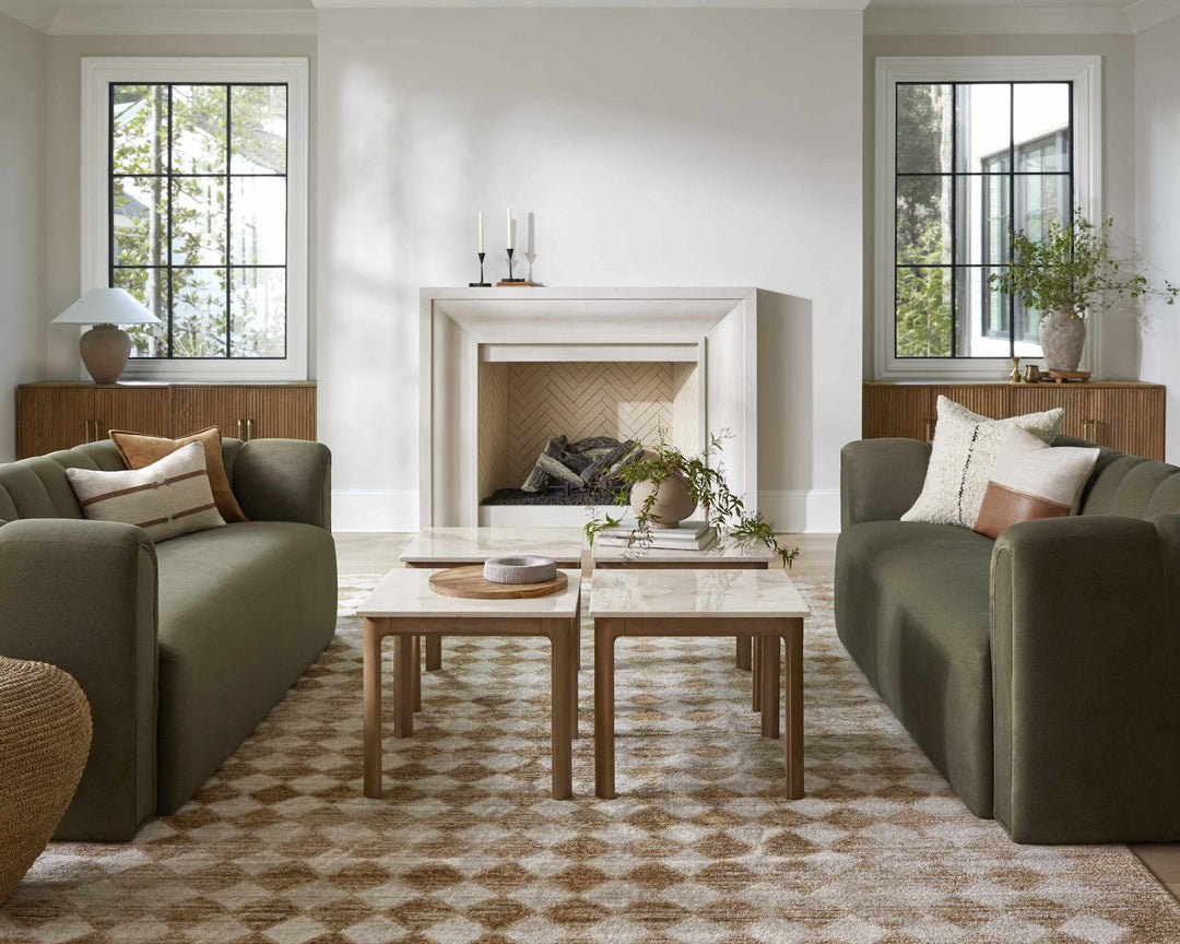 Arleta Modern Geometrical Brown And Ivory Area Rug - The Rug Decor