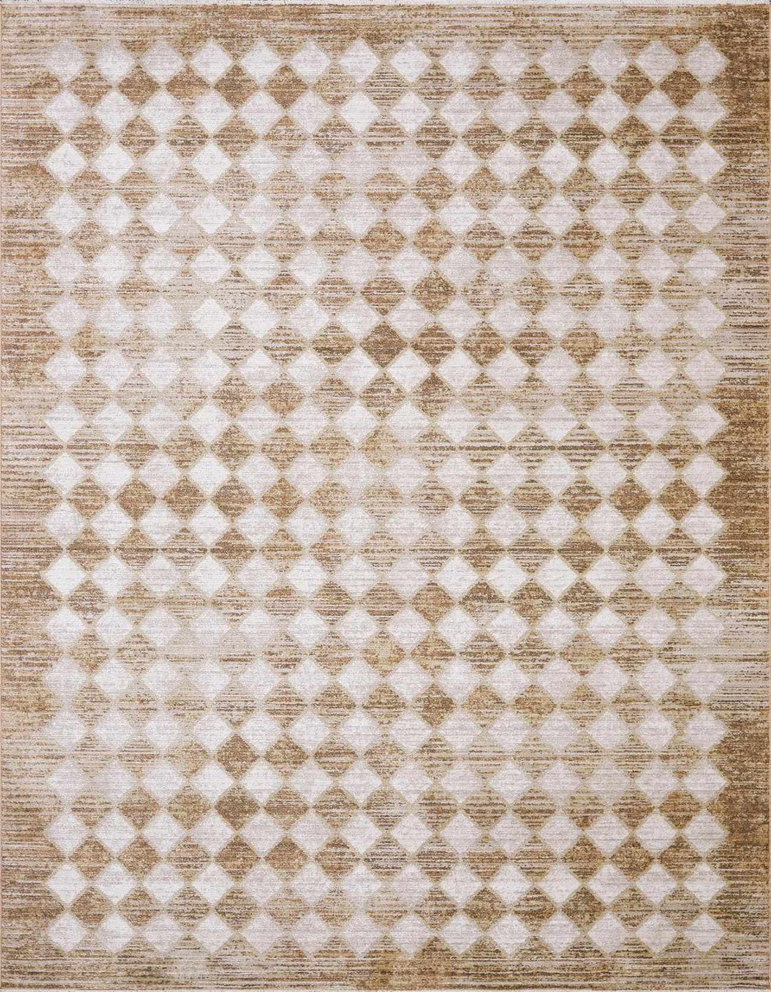 Arleta Modern Geometrical Brown And Ivory Area Rug - The Rug Decor