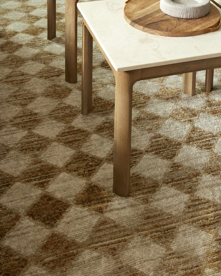 Arleta Modern Geometrical Brown And Ivory Area Rug - The Rug Decor