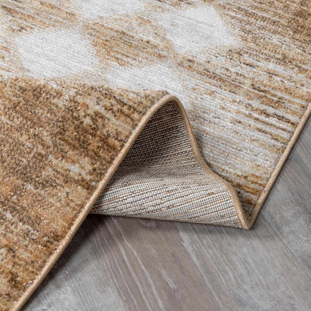Arleta Modern Geometrical Brown And Ivory Area Rug - The Rug Decor