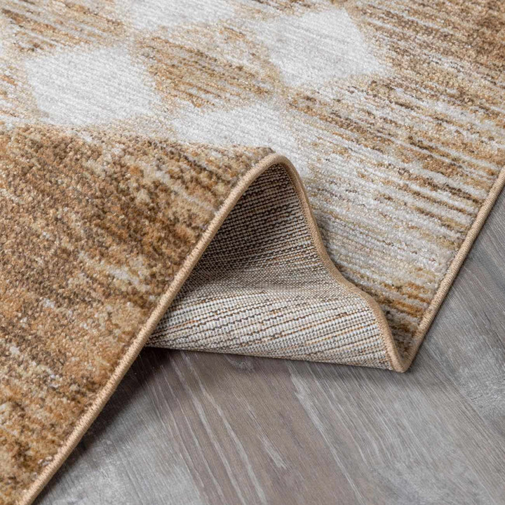 Arleta Modern Geometrical Brown And Ivory Area Rug - The Rug Decor