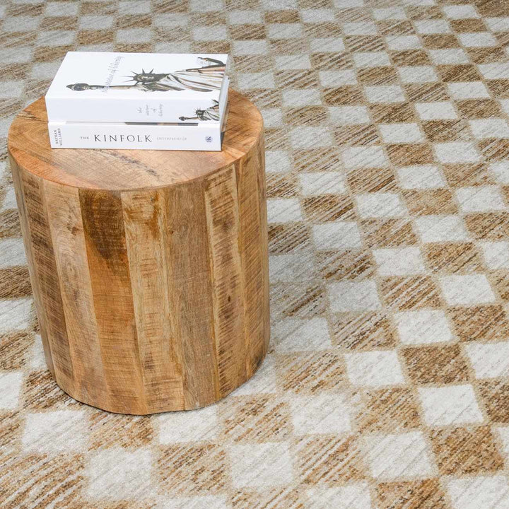 Arleta Modern Geometrical Brown And Ivory Area Rug - The Rug Decor
