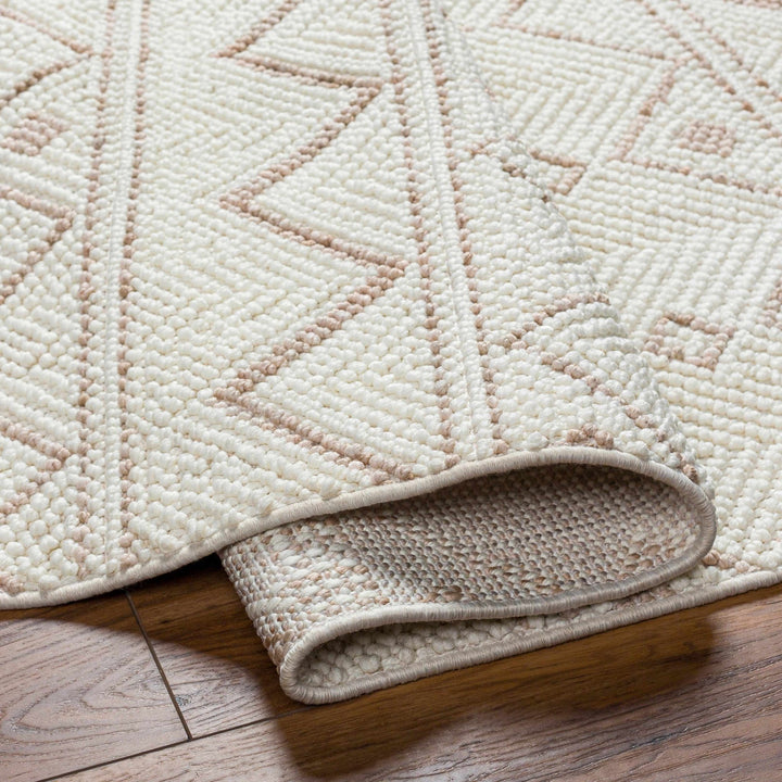Armen Contemporary Geometrical Ivory And Beige Area Rug - The Rug Decor