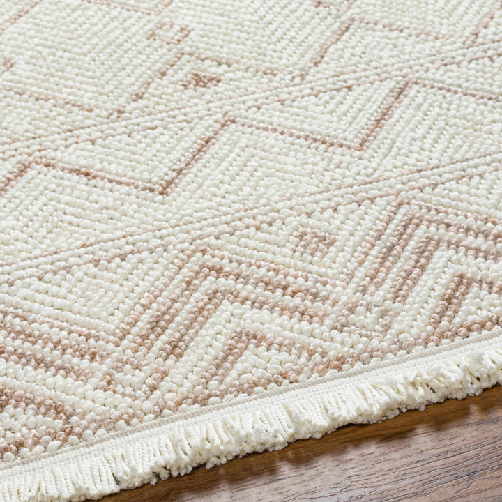 Armen Contemporary Geometrical Ivory And Beige Area Rug - The Rug Decor