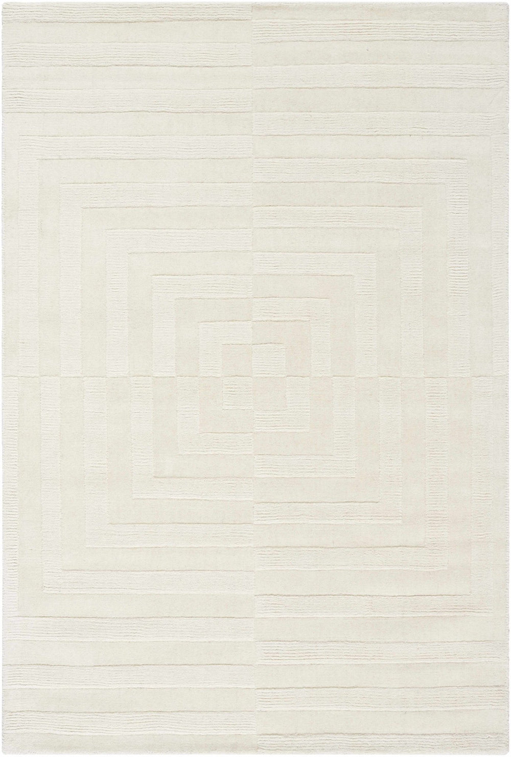 Armina Contemporary Style Ivory Hand Loom Wool Rug - The Rug Decor