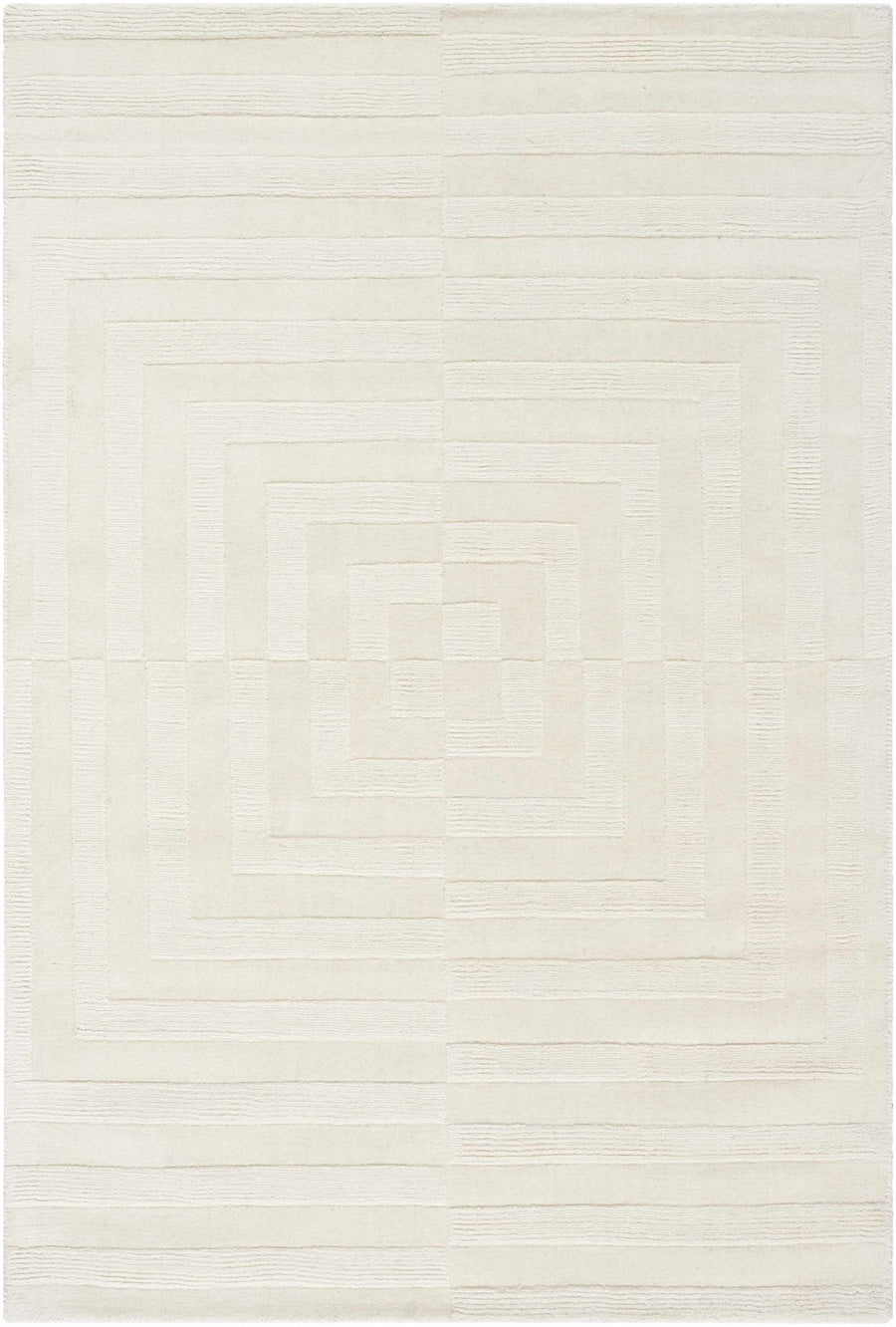 Armina Contemporary Style Ivory Hand Loom Wool Rug - The Rug Decor
