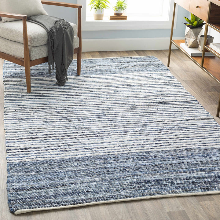 Armona Traditional Transitional Design Blue Hand Woven Cotton Rug - The Rug Decor