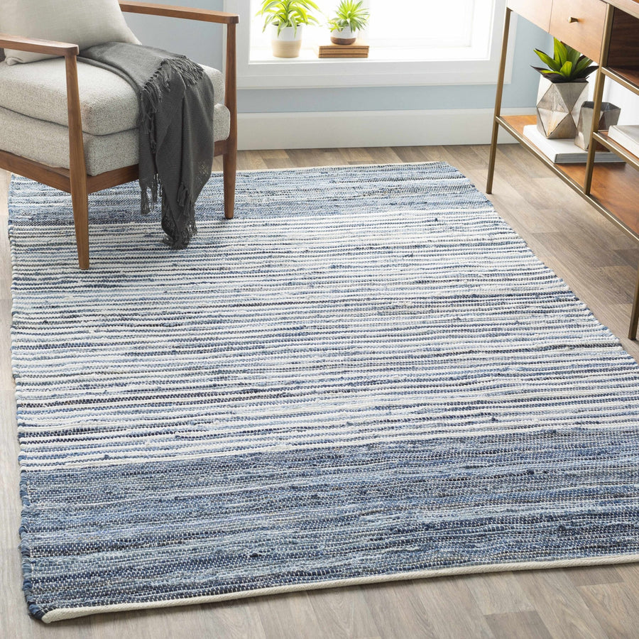 Armona Traditional Transitional Design Blue Hand Woven Cotton Rug - The Rug Decor