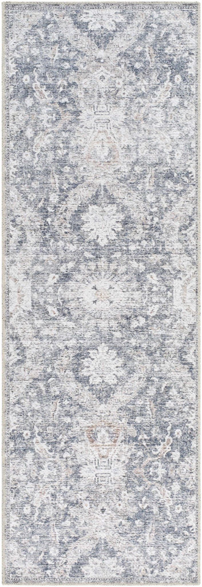 Arnaud Traditional Style Blue And Beige Washable Area Rug - The Rug Decor