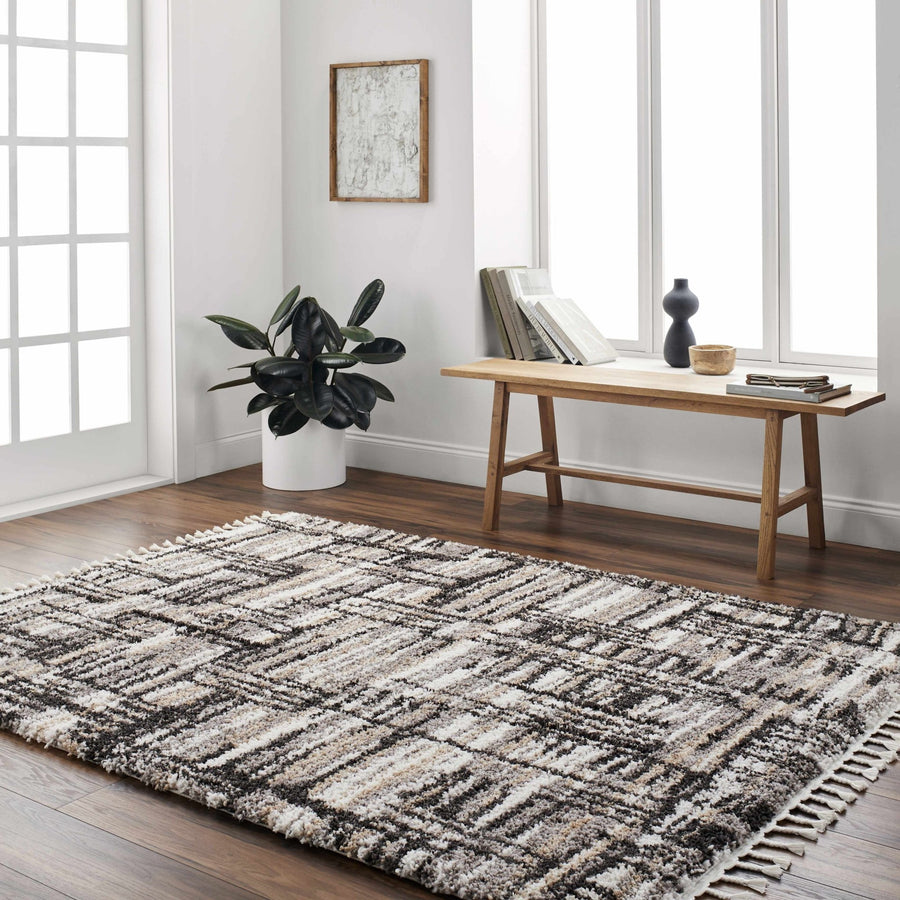 Arne Modern Abstract Design Gray And Charcoal Rug - The Rug Decor
