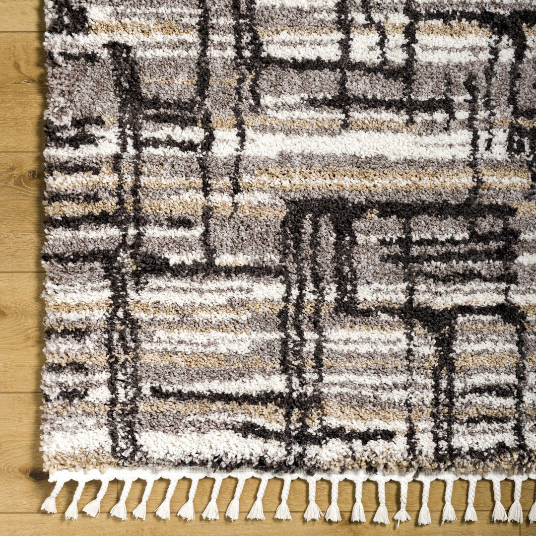 Arne Modern Abstract Design Gray And Charcoal Rug - The Rug Decor