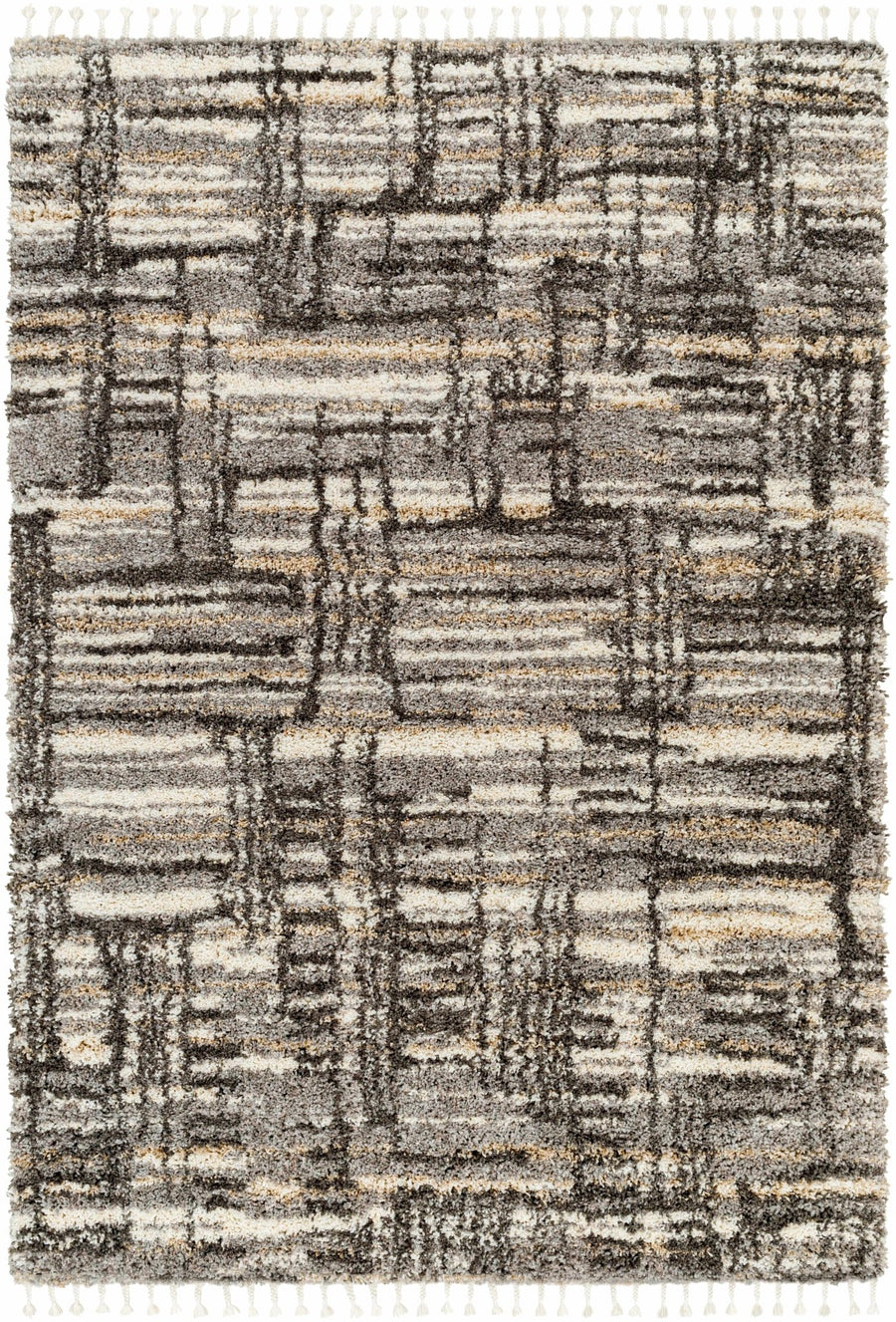 Arne Modern Abstract Design Gray And Charcoal Rug - The Rug Decor