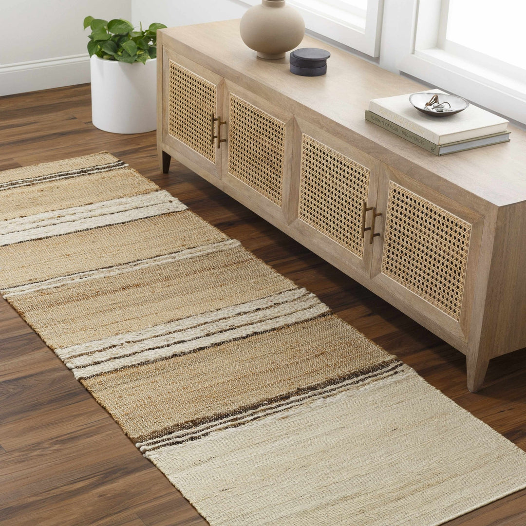Arnie Contemporary Beige And Brown Area Rug - The Rug Decor