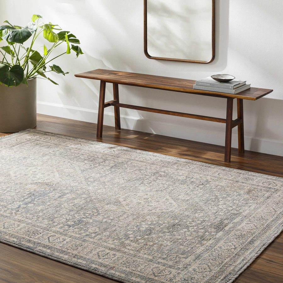 Artan Gray And Brown Traditional Style Rug - The Rug Decor