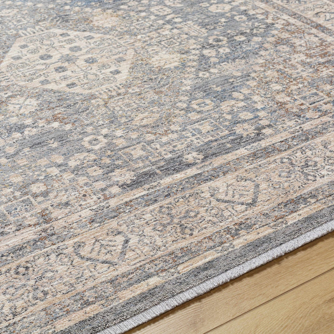 Artan Gray And Brown Traditional Style Rug - The Rug Decor