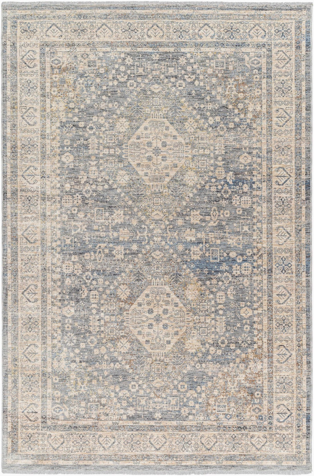 Artan Gray And Brown Traditional Style Rug - The Rug Decor