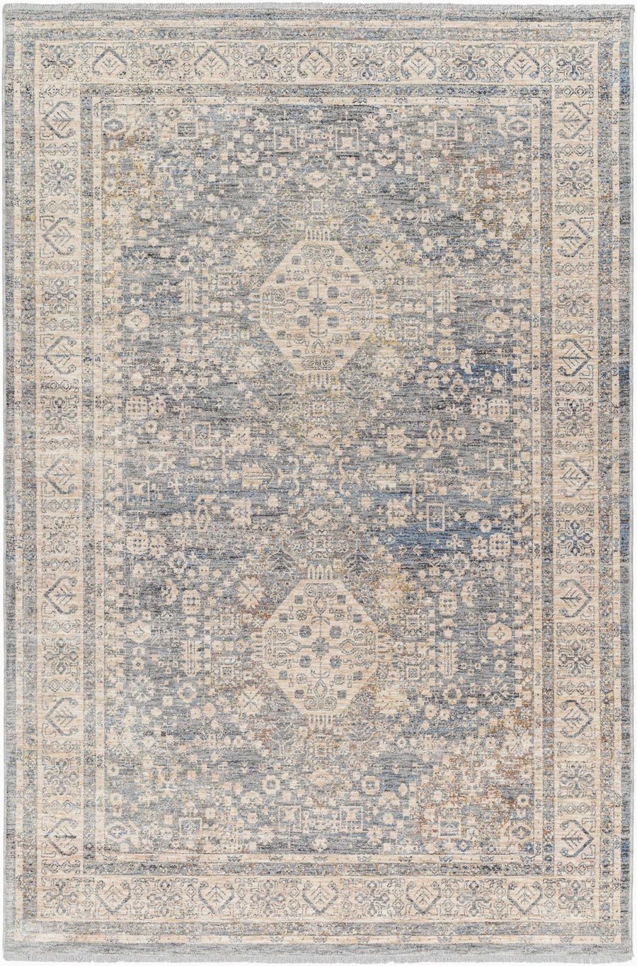 Artan Gray And Brown Traditional Style Rug - The Rug Decor