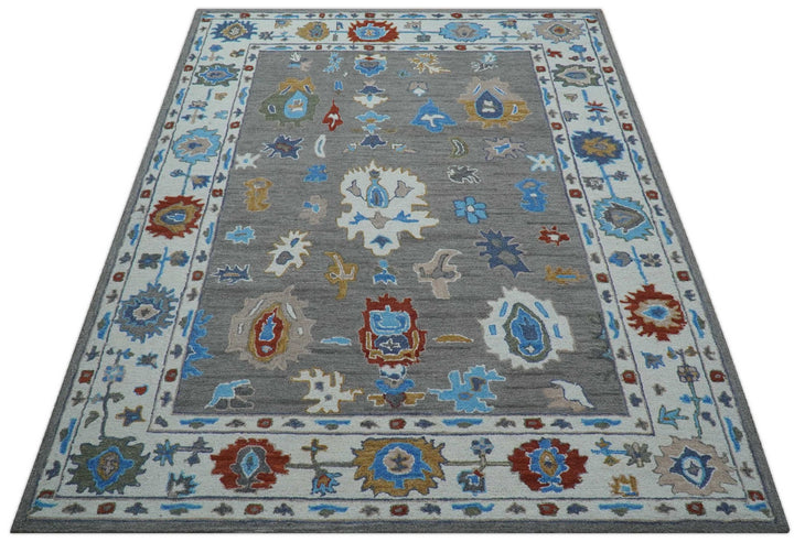 Artic Gray And Ivory Traditional Style Hand Tufted Wool Rug - The Rug Decor