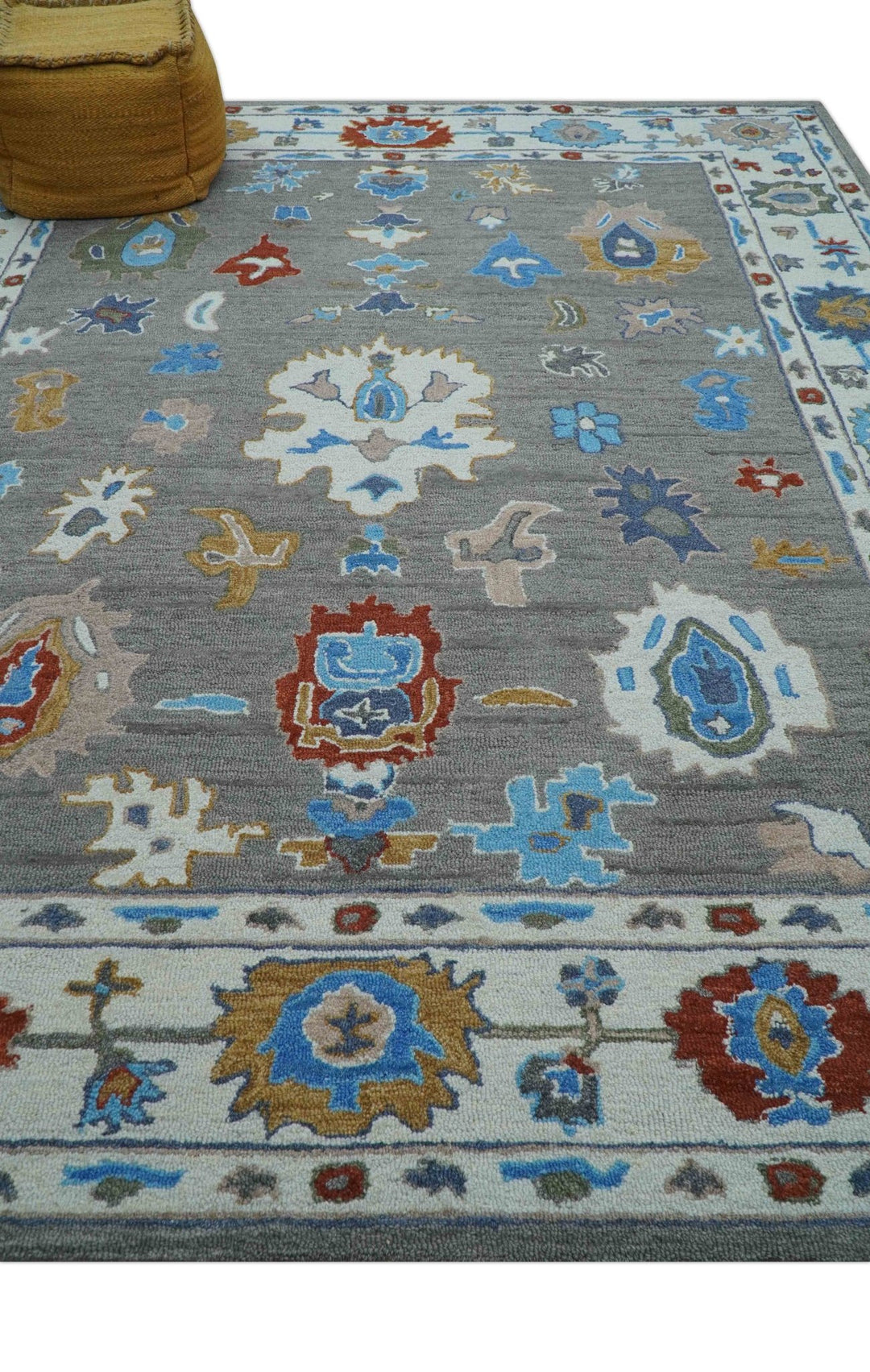 Artic Gray And Ivory Traditional Style Hand Tufted Wool Rug - The Rug Decor