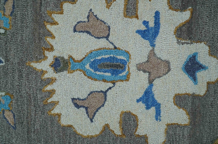 Artic Gray And Ivory Traditional Style Hand Tufted Wool Rug - The Rug Decor