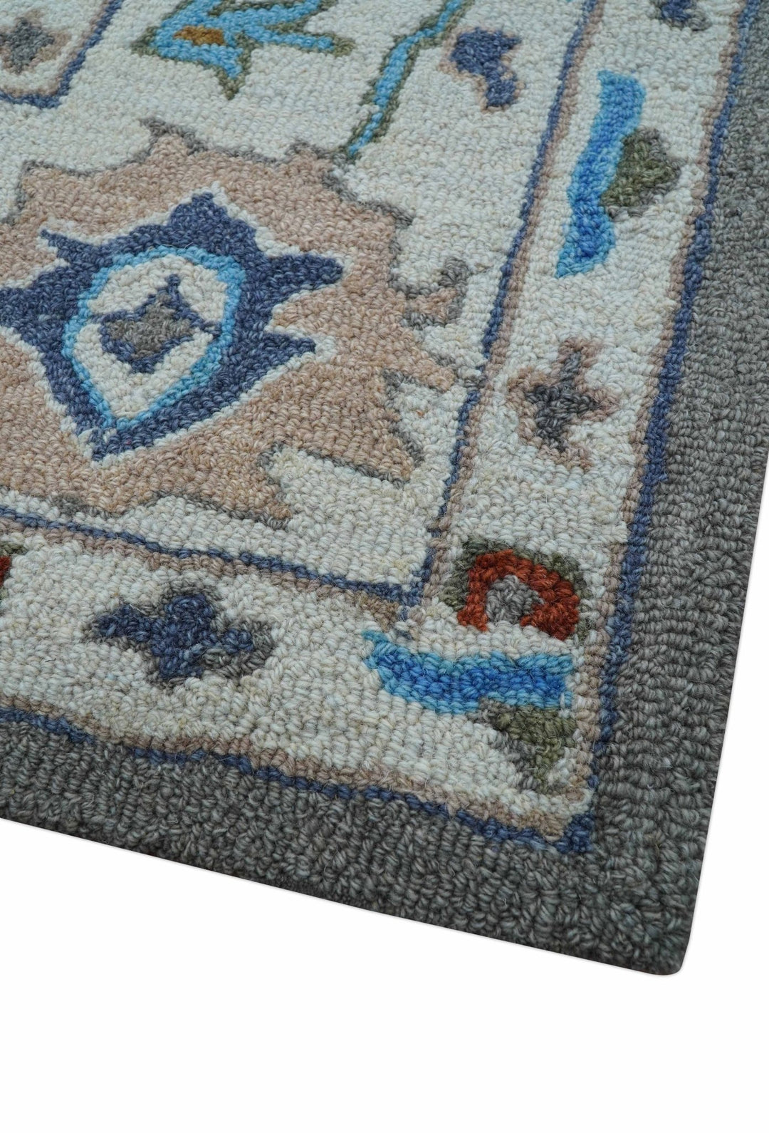 Artic Gray And Ivory Traditional Style Hand Tufted Wool Rug - The Rug Decor