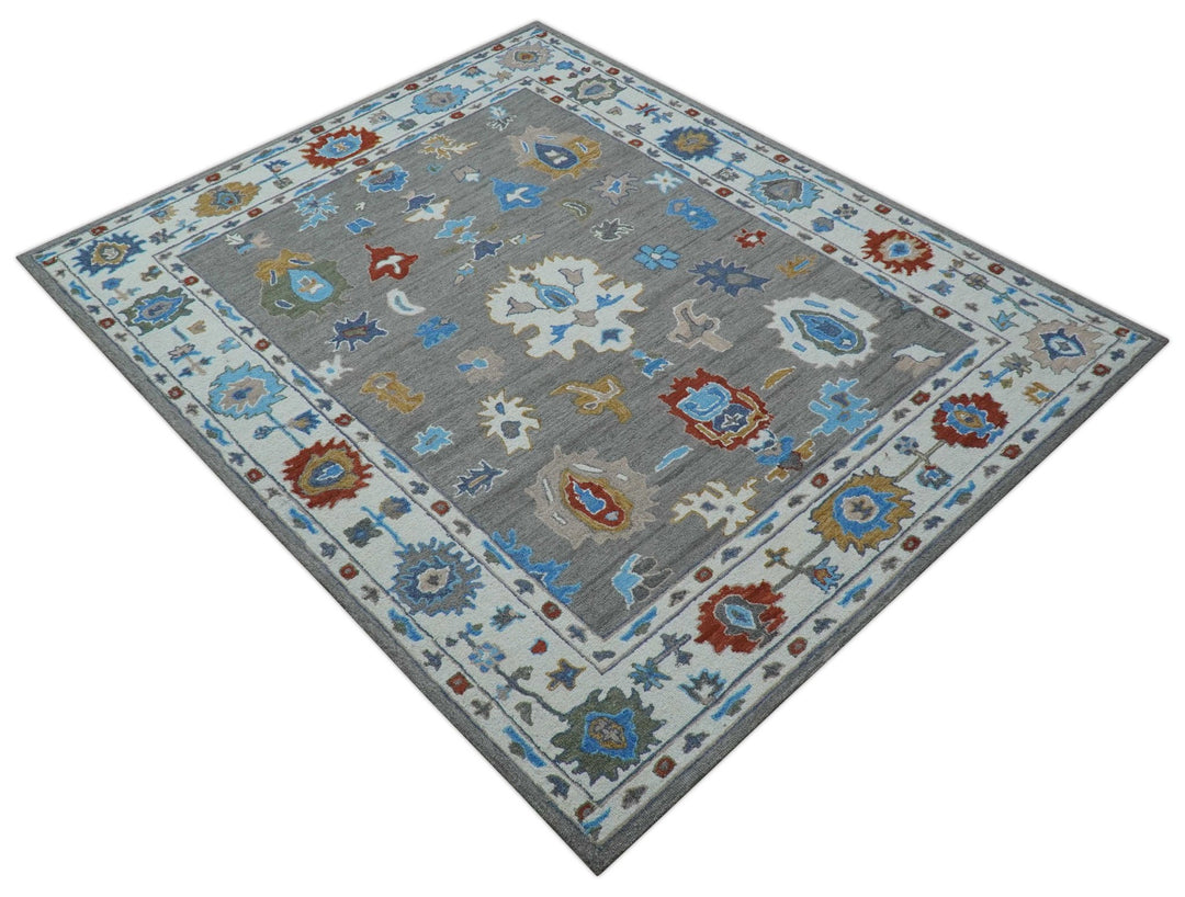 Artic Gray And Ivory Traditional Style Hand Tufted Wool Rug - The Rug Decor