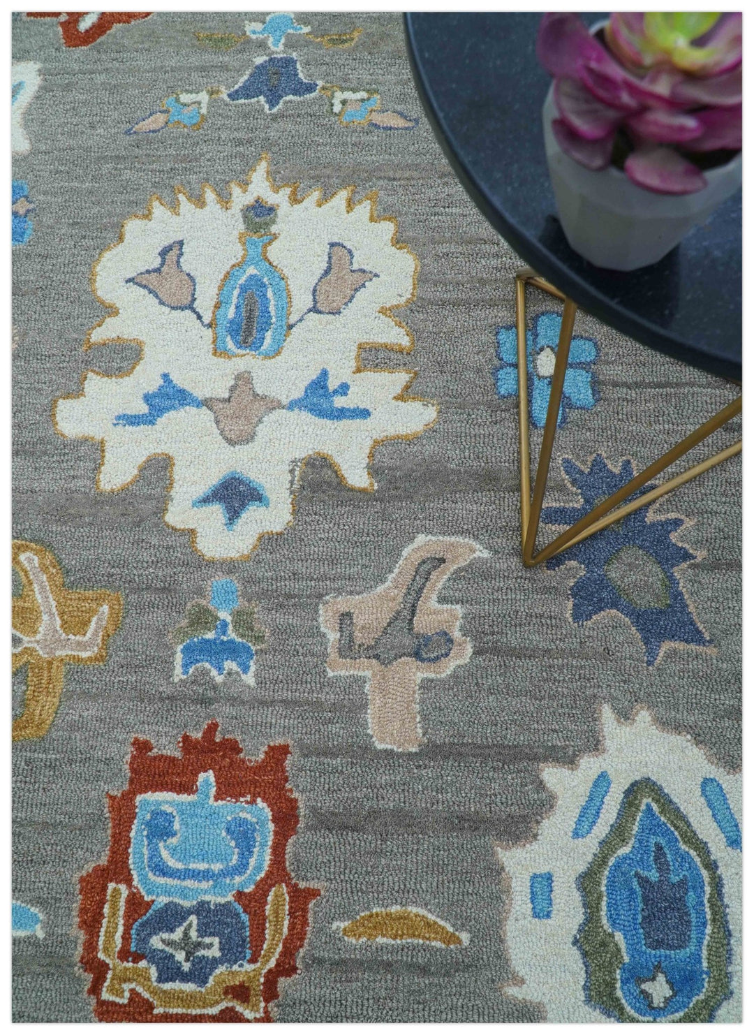 Artic Gray And Ivory Traditional Style Hand Tufted Wool Rug - The Rug Decor