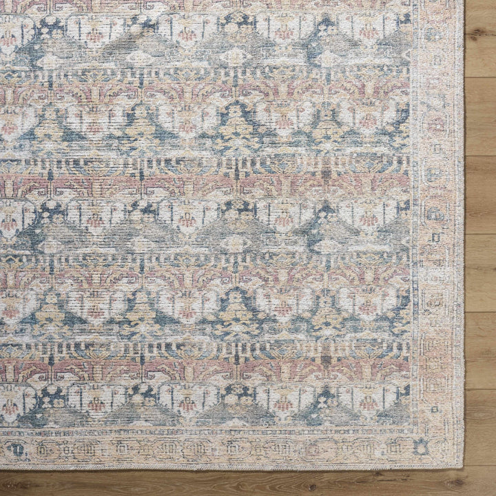 Arushi Traditional Style Green And Rust Washable Area Rug - The Rug Decor
