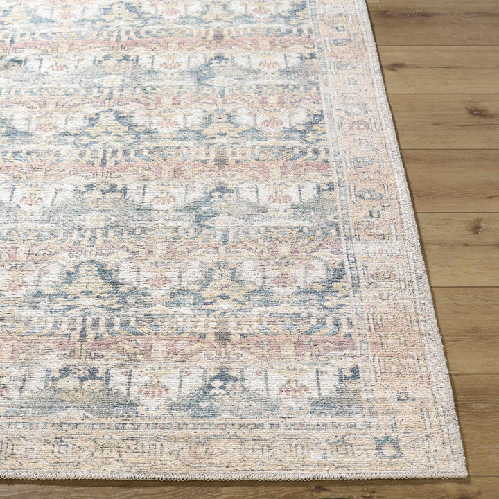 Arushi Traditional Style Green And Rust Washable Area Rug - The Rug Decor