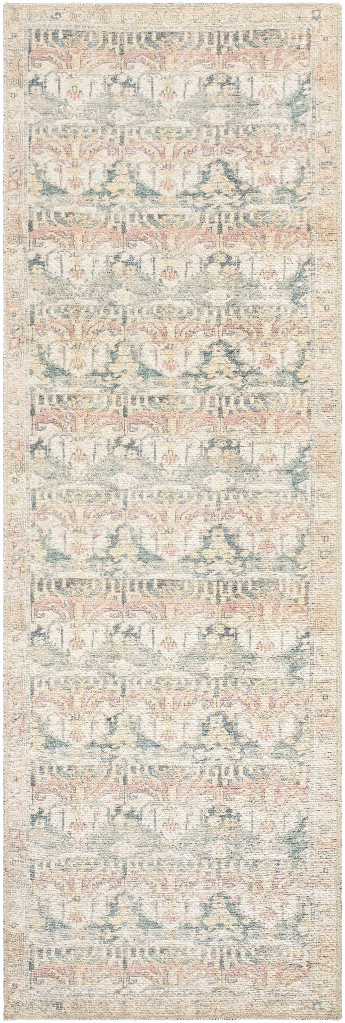 Arushi Traditional Style Green And Rust Washable Area Rug - The Rug Decor