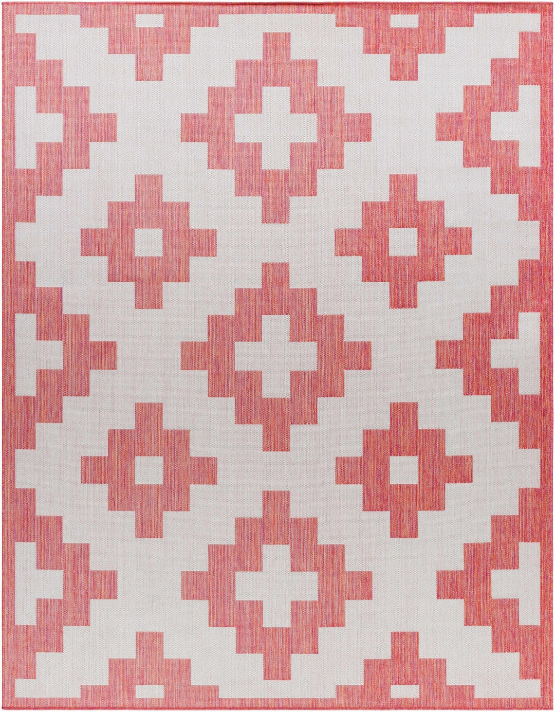 Arwa Contemporary Geometrical Peach And Orange Rug - The Rug Decor