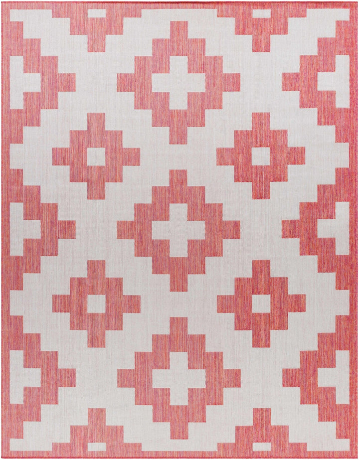 Arwa Contemporary Geometrical Peach And Orange Rug - The Rug Decor