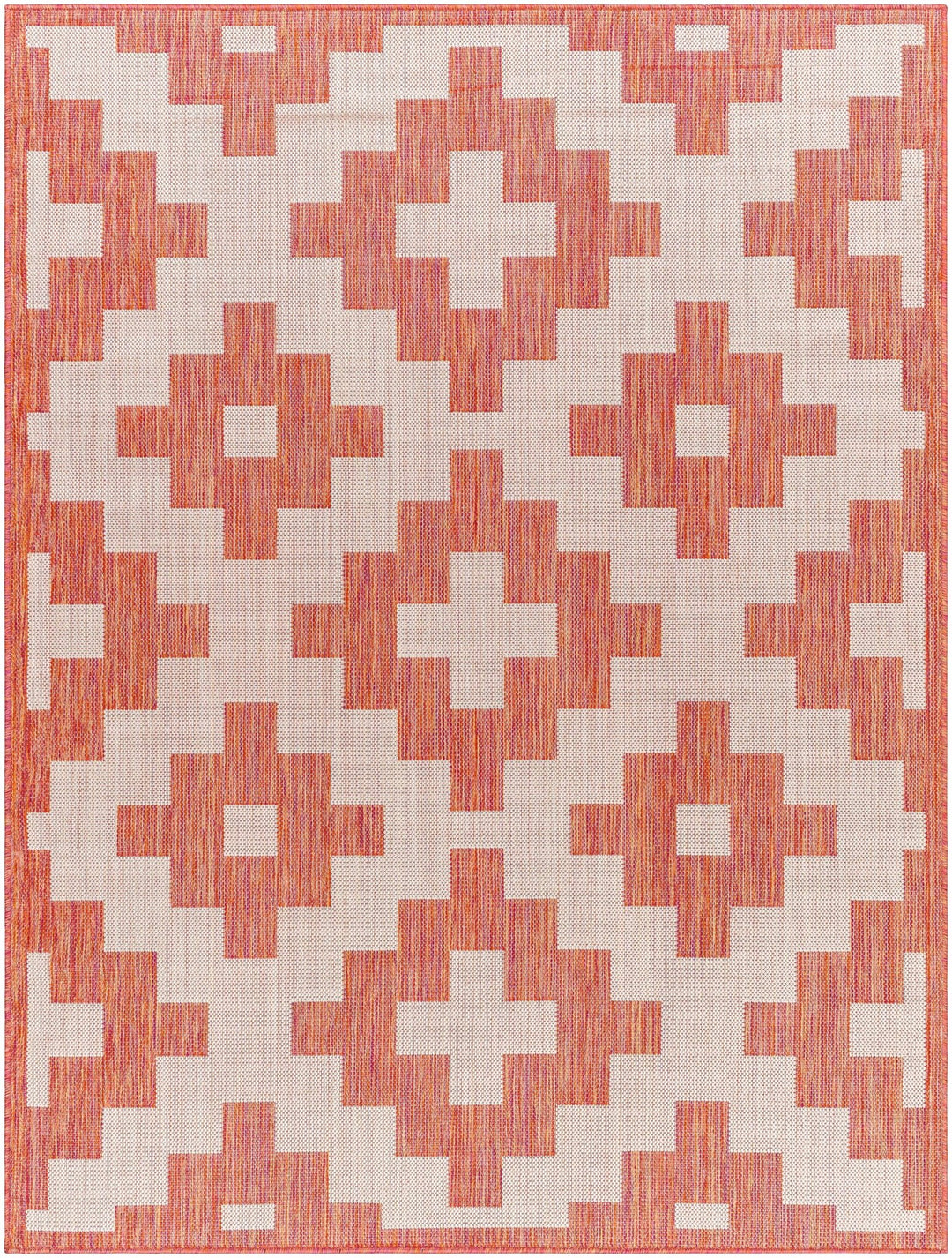 Arwa Contemporary Geometrical Peach And Orange Rug - The Rug Decor