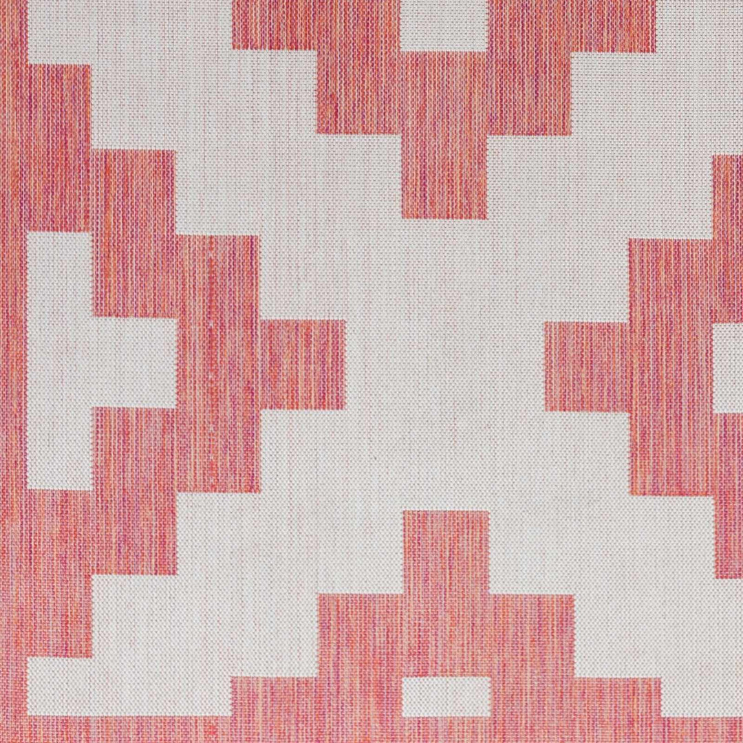 Arwa Contemporary Geometrical Peach And Orange Rug - The Rug Decor