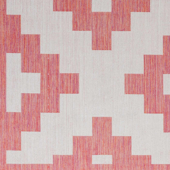 Arwa Contemporary Geometrical Peach And Orange Rug - The Rug Decor