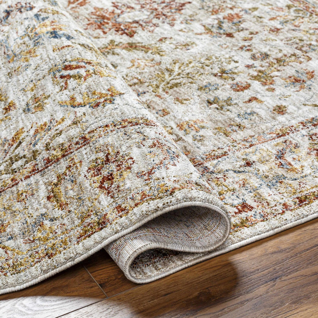 Asabi Ivory And Mustard Traditional Style Rug - The Rug Decor
