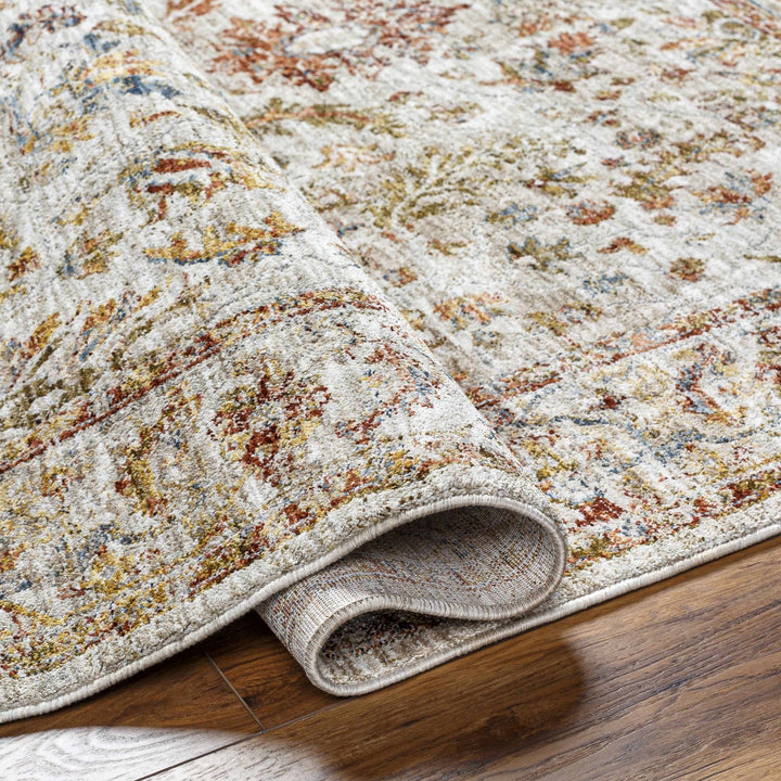 Asabi Ivory And Mustard Traditional Style Rug - The Rug Decor